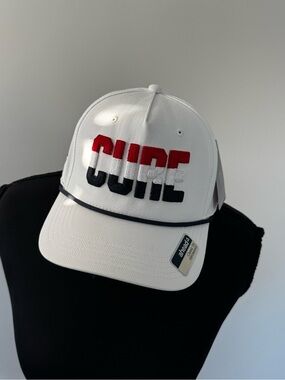 Ahead® “CURE” Patriotic Performance Golf Hat Red White Blue Snapback Cap